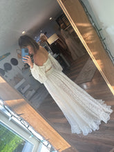 Load image into Gallery viewer, Ready to ship two top one skirt - velvet corset with lace you glow girl set ivory dress