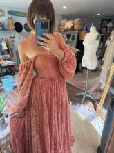 Load image into Gallery viewer, Ready to ship sale mesh soft robe and bodysuit with hand dyed Sonoma lace dress (last one)