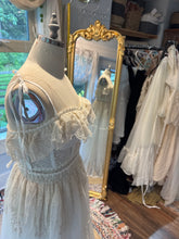 Load image into Gallery viewer, Ready to ship Hey Babe two piece floral lace with ruffle antique white