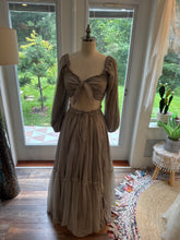 Load image into Gallery viewer, Ready to ship soft light grey bring it two piece cotton with soft tulle overlay hand dyed dress (grey )