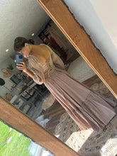 Load image into Gallery viewer, Bring it beige two piece with lace poetry top ready to ship sale