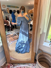 Load image into Gallery viewer, ) Ready to ship denim blue ruffle me right up on sale