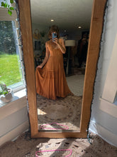 Load image into Gallery viewer, Ready to ship mustard tan dress sleeveless backless