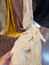 Load image into Gallery viewer, ) (Package j) ready to ship Box of fabric remnants perfect for baby layering (photo prop)