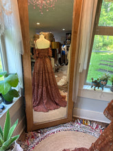 Load image into Gallery viewer, Ready to ship sale crinkle brown floral poetry two piece with tier skirt new size