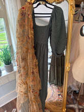 Load image into Gallery viewer, Reserved (add embroidery ) allow a week or so Ready to ship Sugar sugar dress is deep blue green cotton