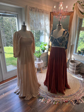 Load image into Gallery viewer, Ready to ship sale two dress deal sugar sugar beige and one of a kind dress with embroidery embellishments