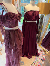 Load image into Gallery viewer, Two tops two skirts in burgundy plum color ready to ship sale