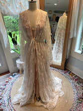 Load image into Gallery viewer, Ready to ship sale lace ivory perfect robe with bliss slip dress nude