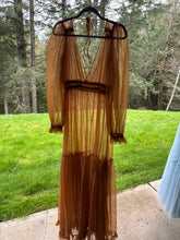 Load image into Gallery viewer, Two dress spring sale hand dyed blue hey babe and brown wish dress