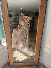 Load image into Gallery viewer, Sale Ready to ship you glow girl sleeveless in crinkle fabric large golden print