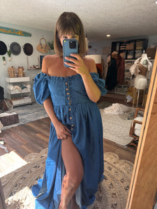 Ready to ship rapture denim dress fits medium to xl