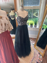 Load image into Gallery viewer, Two dress deal hey babe hand dye green and rust skirt embroidered top ready to ship sale