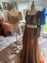 Load image into Gallery viewer, Ready to ship sale poetry hand dye skirt with hand dyed Sonoma euphoria top and Daisy crinkle lullaby top