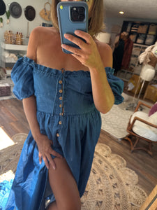 Ready to ship rapture denim dress fits medium to xl