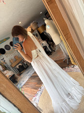 Load image into Gallery viewer, Preorder allow 6-8 week love bird off white dress with lace/tulle overskirt sale