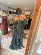 Load image into Gallery viewer, Slightly imperfect dye flaw hand dye green Sonoma lace dress ready to ship sale