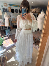 Load image into Gallery viewer, Ready to ship on sale lace sheer layers high waisted skirt with ruffle euphoria lace top