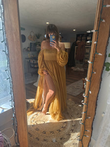 (Mustard) preorder hand dyed Sonoma dress