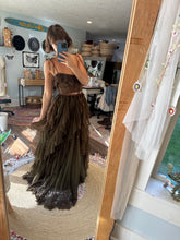 Load image into Gallery viewer, One top, one skirt, one tie on wrap skirt sheer all ready to ship (hand dyed)