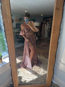 (Filagree) flash sale Ready to ship rusty filagree poetry two piece dress