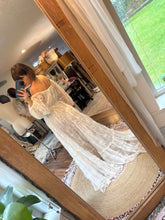 Load image into Gallery viewer, Ruffle me up in lace slightly sheer dress sale