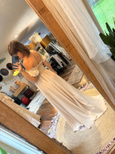 Load image into Gallery viewer, Ready to ship sale beige matte satin Oh Juliet dress reversible sale