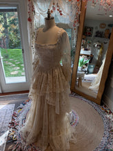 Load image into Gallery viewer, Sample sale ready to ship lace dress lined in satin fits sm-large
