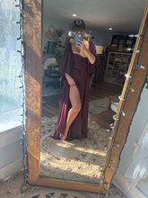 Load image into Gallery viewer, Preorder allow 6-8 week in satin A New Day dress burgundy