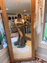 Load image into Gallery viewer, One of a kind olive two piece linen cotton ready to ship sale
