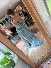 Load image into Gallery viewer, Ready to ship blue mystical maxi length two piece linen cotton
