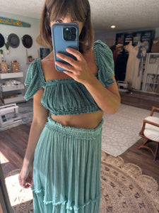 Two tops and a skirt hand dyed