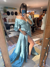 Load image into Gallery viewer, Ready to ship sale Awaken dress coastal blue linen cotton