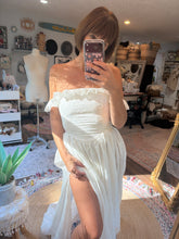 Load image into Gallery viewer, Ready to ship embroidery cotton low corset dress XS-xl