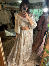 Load image into Gallery viewer, Ready to ship ivory and beige print music top tiers skirt ON SALE