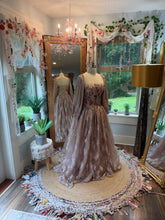 Load image into Gallery viewer, Ready to ship sample sale low waisted corset gown in hand dyed Mauve