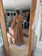 Load image into Gallery viewer, ready to ship two dress deal beige tan daydream dress in gauze and Bring it off white with tulle overlay two piece dress