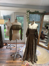Load image into Gallery viewer, Ready to ship hand dyed three piece outfit. Bustier fitting best on larger busts with lace you glow girl top