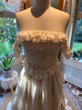 Load image into Gallery viewer, Ready to ship sample sale New style! The Verily dress in linen, cotton, lace ivory fits sm-large (lace sleeves detach)
