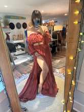 Load image into Gallery viewer, (Linen cotton) Preorder allow 6-8 week rust nothing quite like you  piece dress linen cotton