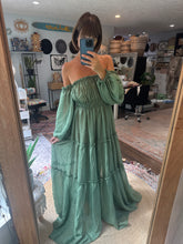 Load image into Gallery viewer, Sale Ready to ship crinkle Kelly  green you glow girl dress