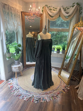 Load image into Gallery viewer, Ready to ship Sugar sugar dress is deep blue green cotton