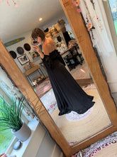Load image into Gallery viewer, Ready to ship sale black matte satin youbglow girl two piece dress