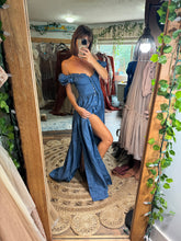 Load image into Gallery viewer, Rapture button up dress in denim ready to ship