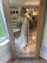 Load image into Gallery viewer, Ready to ship ivory floral  crinkle floral prairie hearts dress end of summer sale