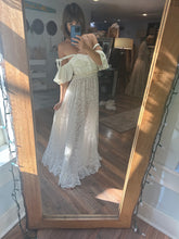 Load image into Gallery viewer, Ready to ship two top one skirt - velvet corset with lace you glow girl set ivory dress