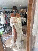 Load image into Gallery viewer, Ready to ship embroidery lace two piece (sheer)