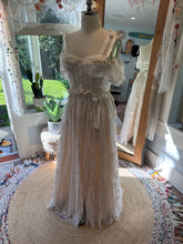 Load image into Gallery viewer, Ready to ship sale one of a kind lace two piece - top is antique lace (removable sleeve cuffs)
