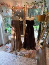Load image into Gallery viewer, FLASH SALE two dress deal oh lover linen cotton tan brown and love bird dress hand dye ready to ship