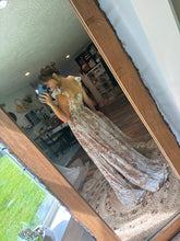 Load image into Gallery viewer, Preorder allow 6-8 week -Always and Forever dress in large floral golden crinkle